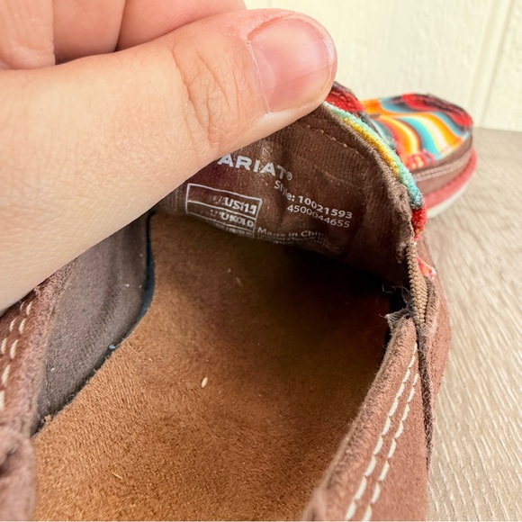 Ariat Kids Slip On Cruisers with Brown and Multicolor Stripes - Picture 9 of 9